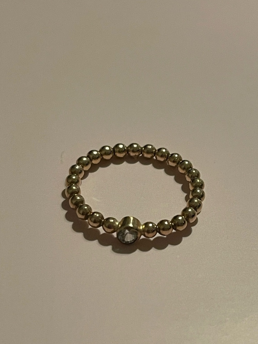 14k gold filled beaded ring